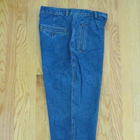 WESTPORT WOMENS SIZE 12 SH JEANS DARK BLUE STONE WASH DENIM HIGH WAIST MOM PLEAT - Picture 6 of 14